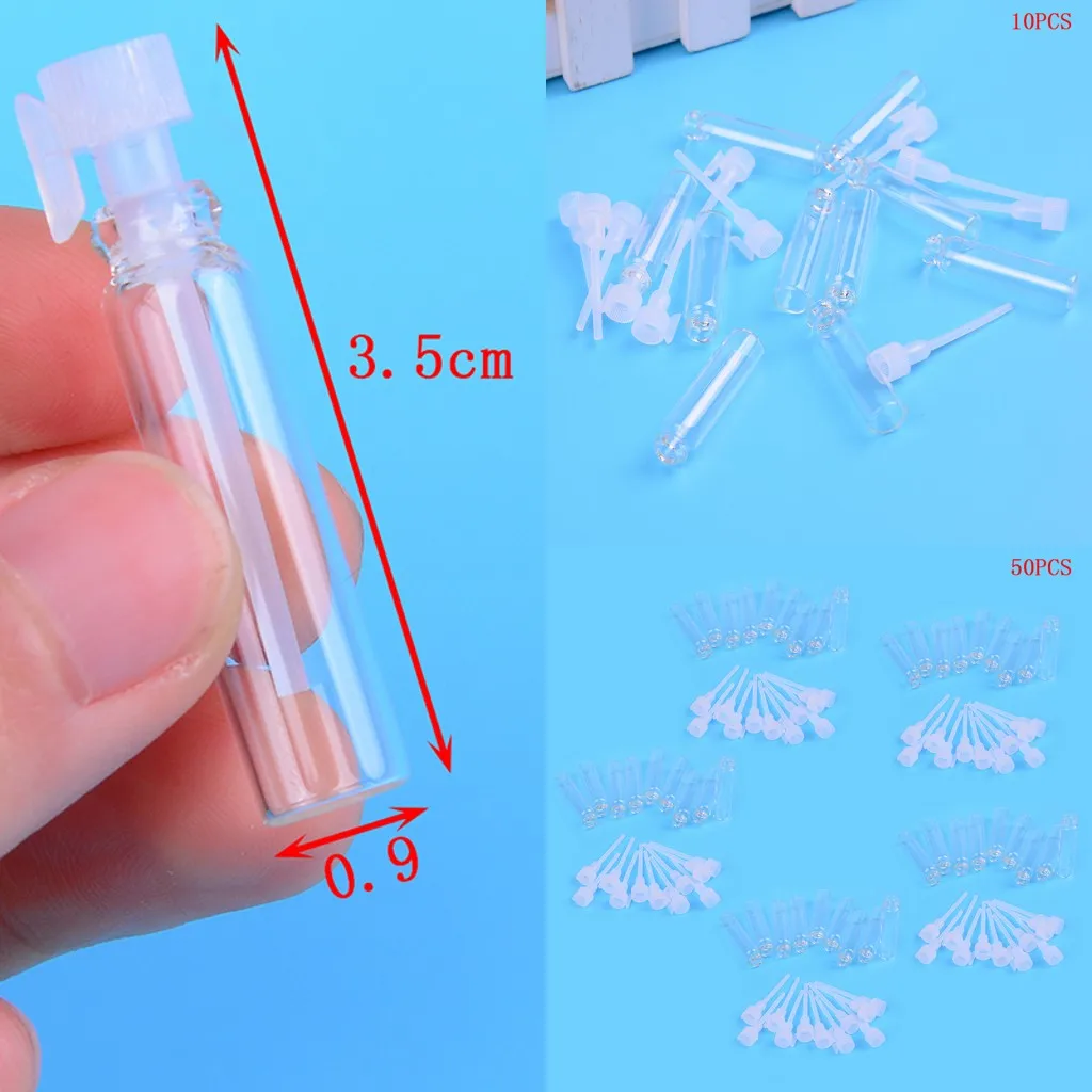 50PCS 1ml Portable Mini Glass  - Perfume Fragrance Lab 评论和价格