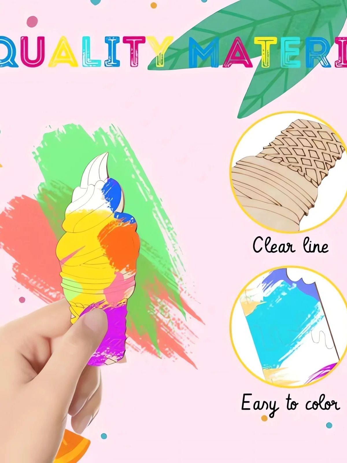 6/30pcs Ice Cream Wood Cutouts - Oud Wood Chip 评论和价格