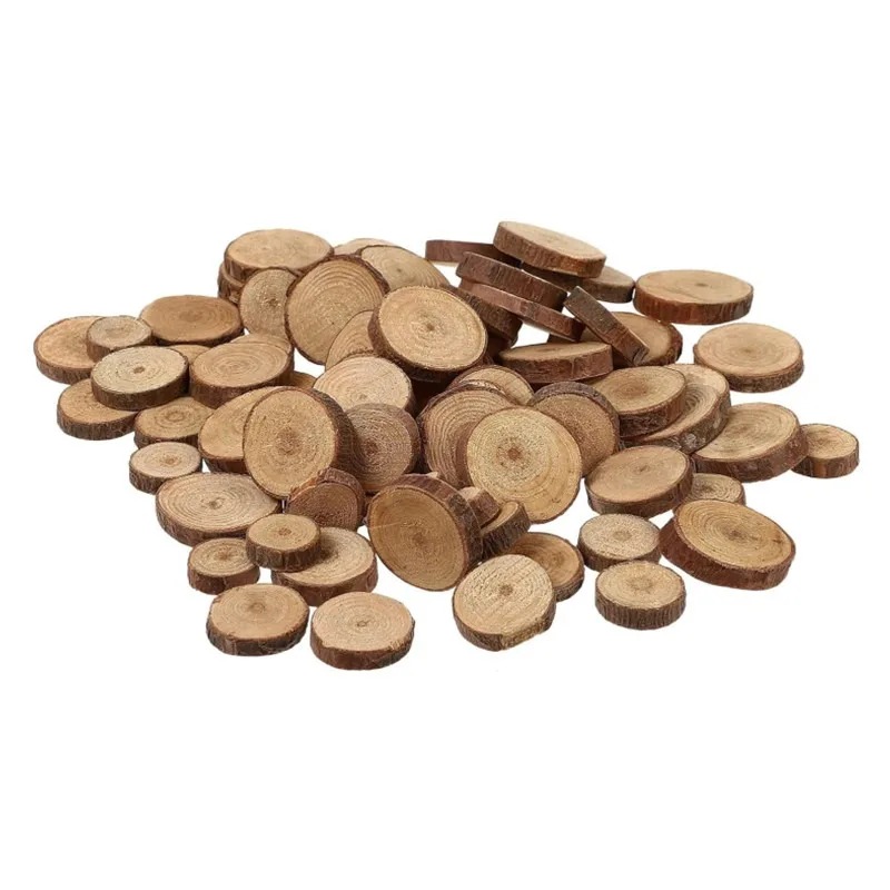 30PCS 1-3CM Unfinished Wood Sl - Oud Wood Chip 评论和价格