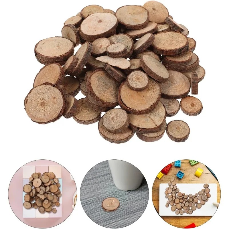 30PCS 1-3CM Unfinished Wood Sl - Oud Wood Chip 评论和价格