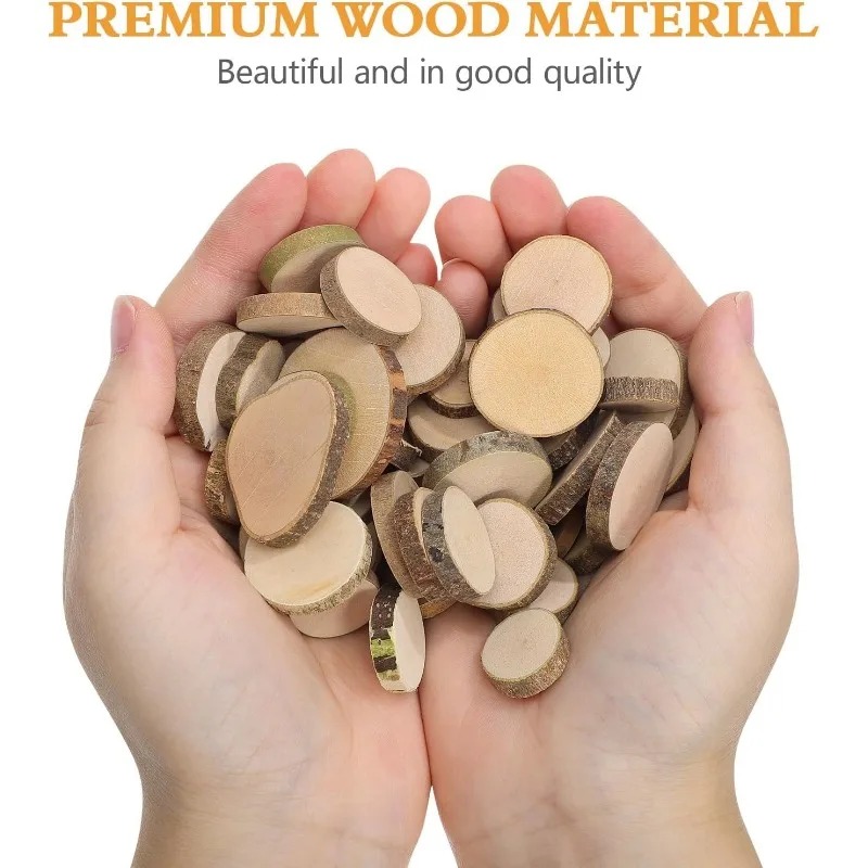 30PCS 1-3CM Unfinished Wood Sl - Oud Wood Chip 评论和价格