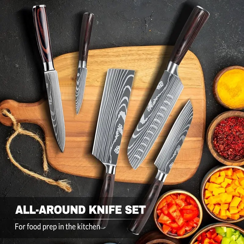 Damascus Steel Japanese Knife  - Oud Wood Chip 评论和价格