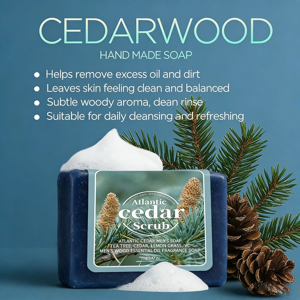 Men's Cedar Essential Oil Soap - Perfume Fragrance Essence 评论和价格