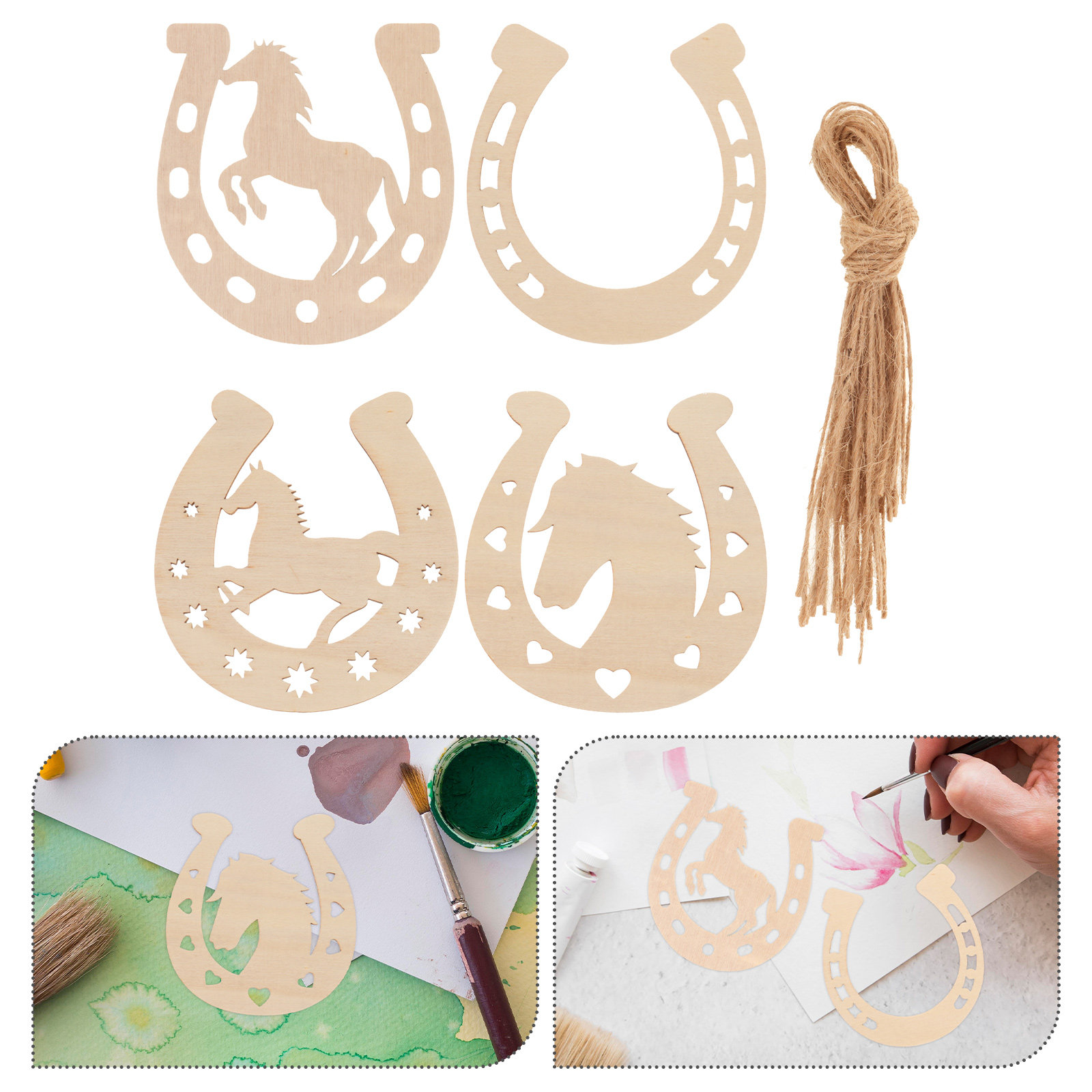24Pcs Wood Horseshoe Shape Sli - Oud Wood Chip 评论和价格