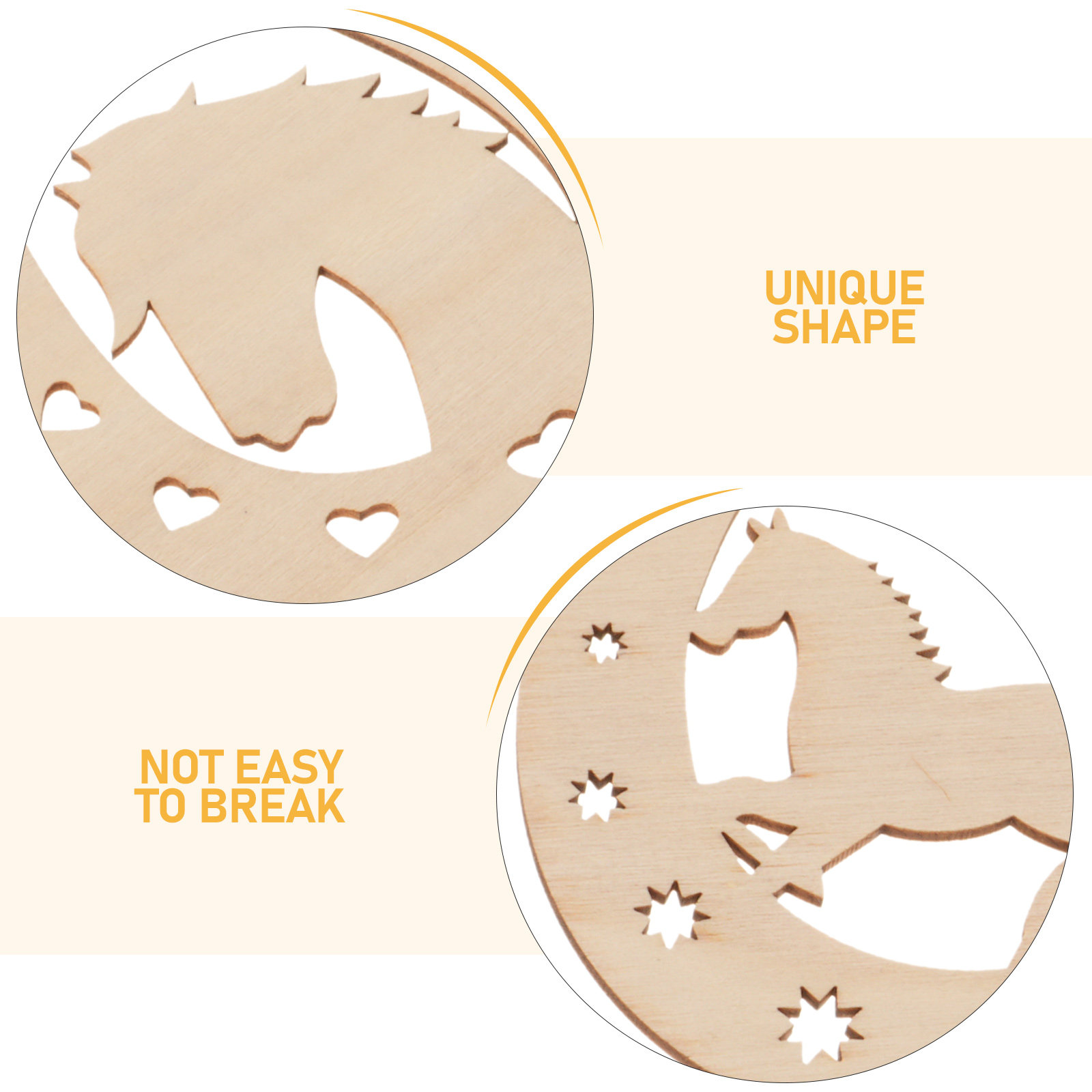 24Pcs Wood Horseshoe Shape Sli - Oud Wood Chip 评论和价格